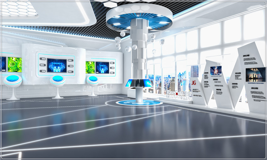 合肥企业展厅装修,现代科技风展厅这样设计