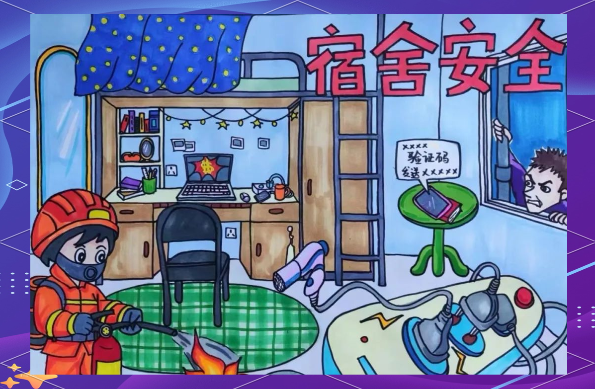 寝室安全海报设计大赛投票启动,多款作品等你来挑