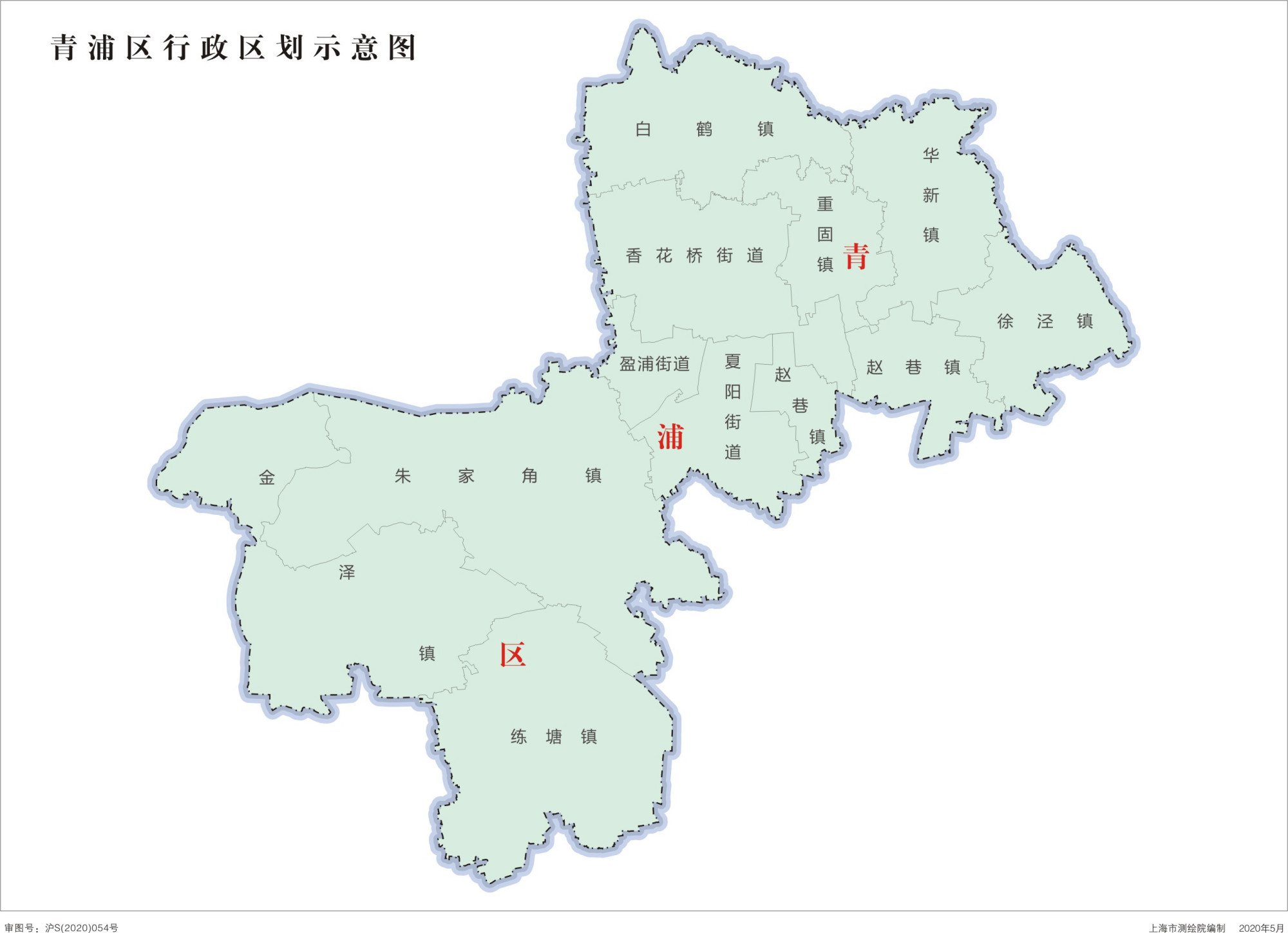 中华人民共和国-上海市行政区划地图