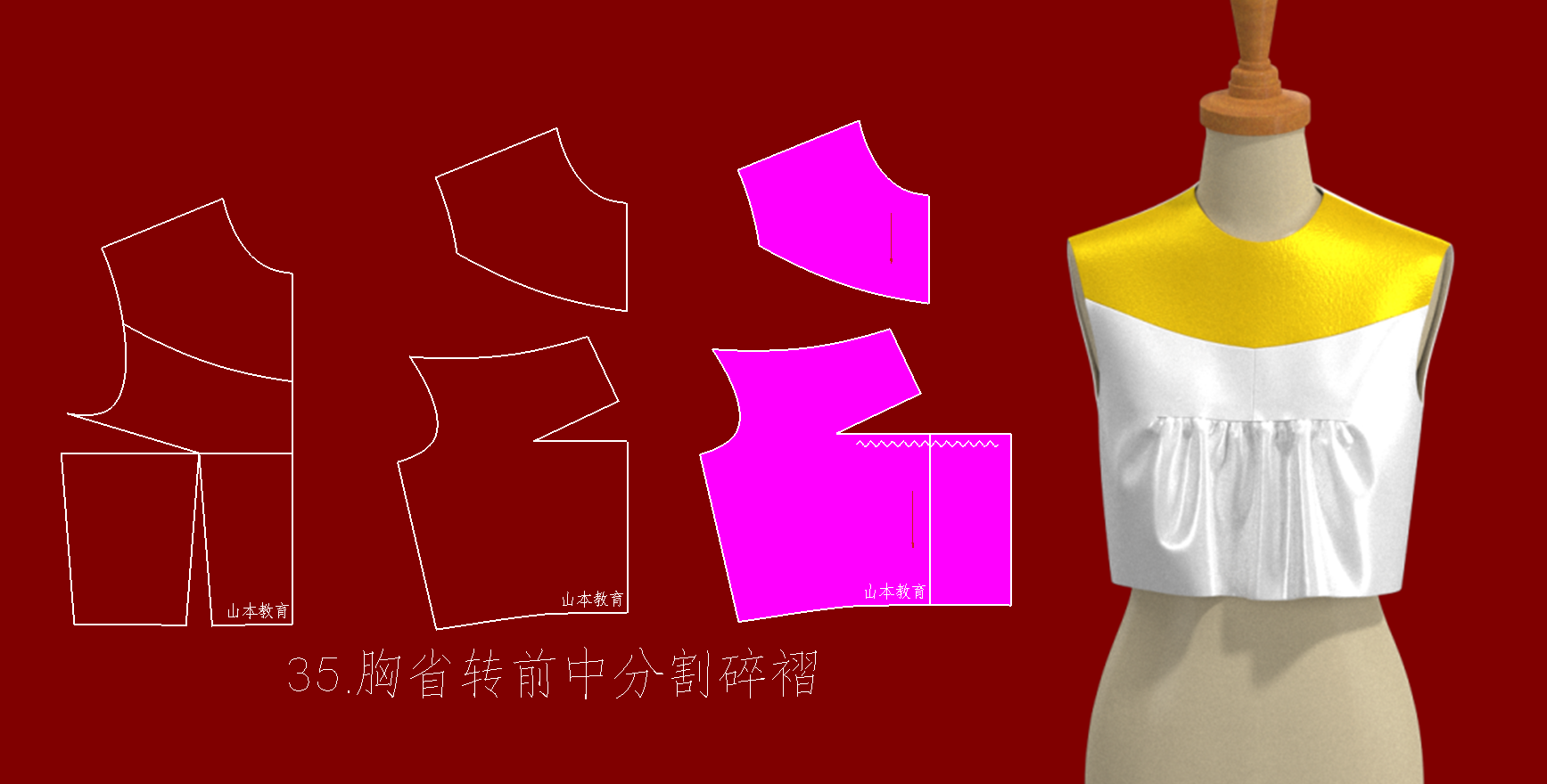 20款女装纸样省道转移 扭结制版原理