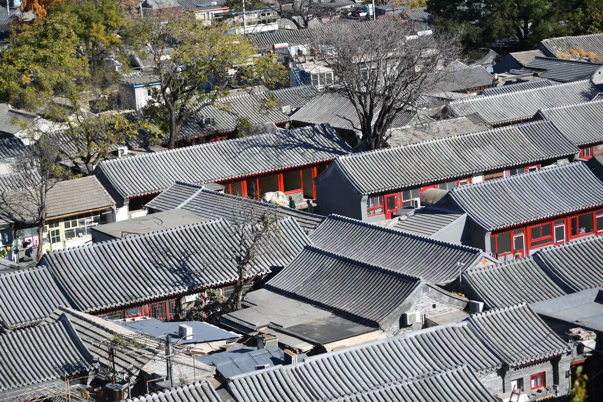 钟鼓楼周边环境综合整治月底完工,胡同四合院屋顶"翻新"亮相