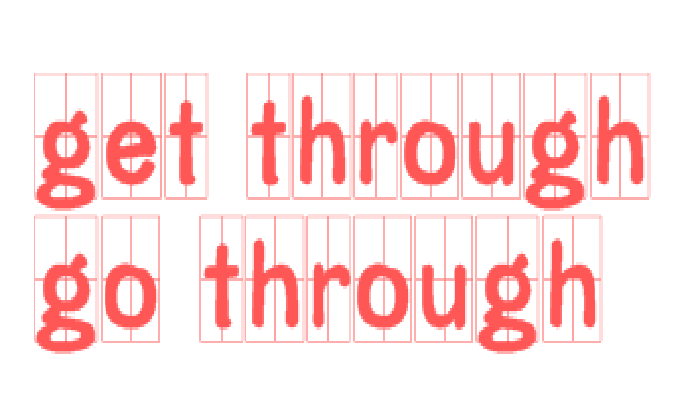 get through 和go through区别