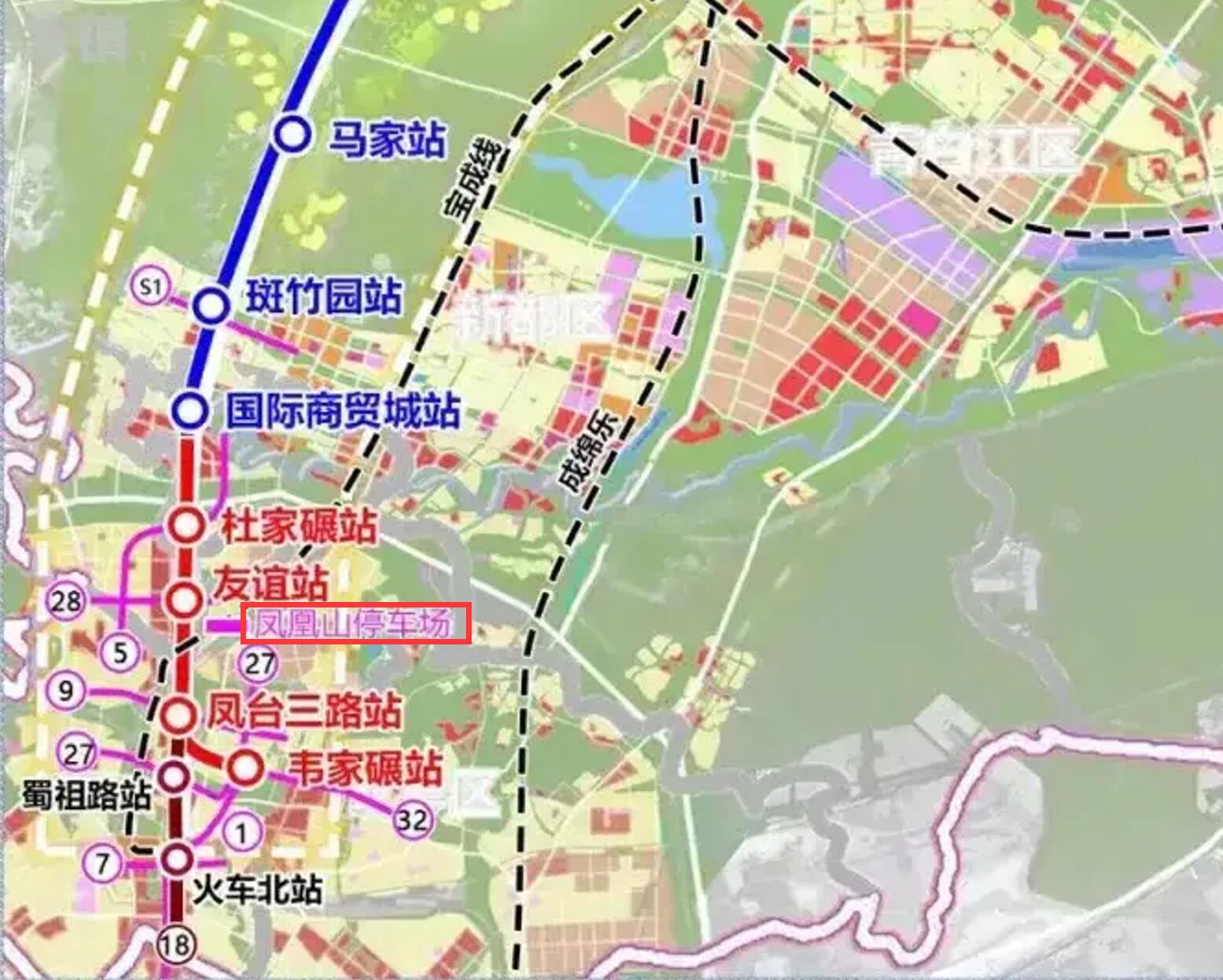 关于市域铁路s11成都至德阳线工程中的凤凰山停车场相关问题