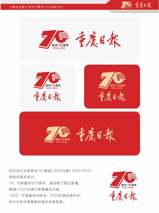 《重庆日报》创刊70周年logo征集结果出炉