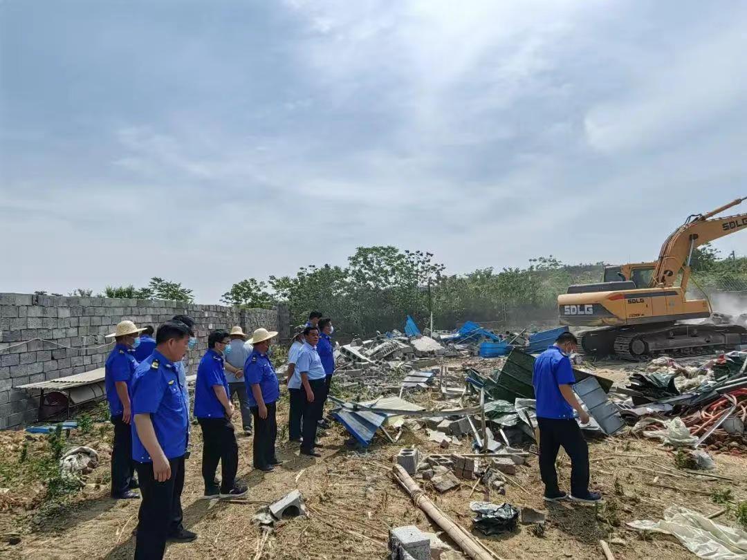 山东省兰陵县磨山镇全力推进卫片整改拆除工作