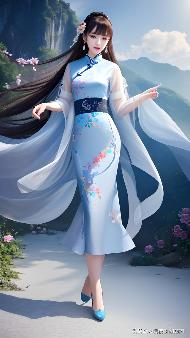 ai绘画摆地摊服装系列-旗袍