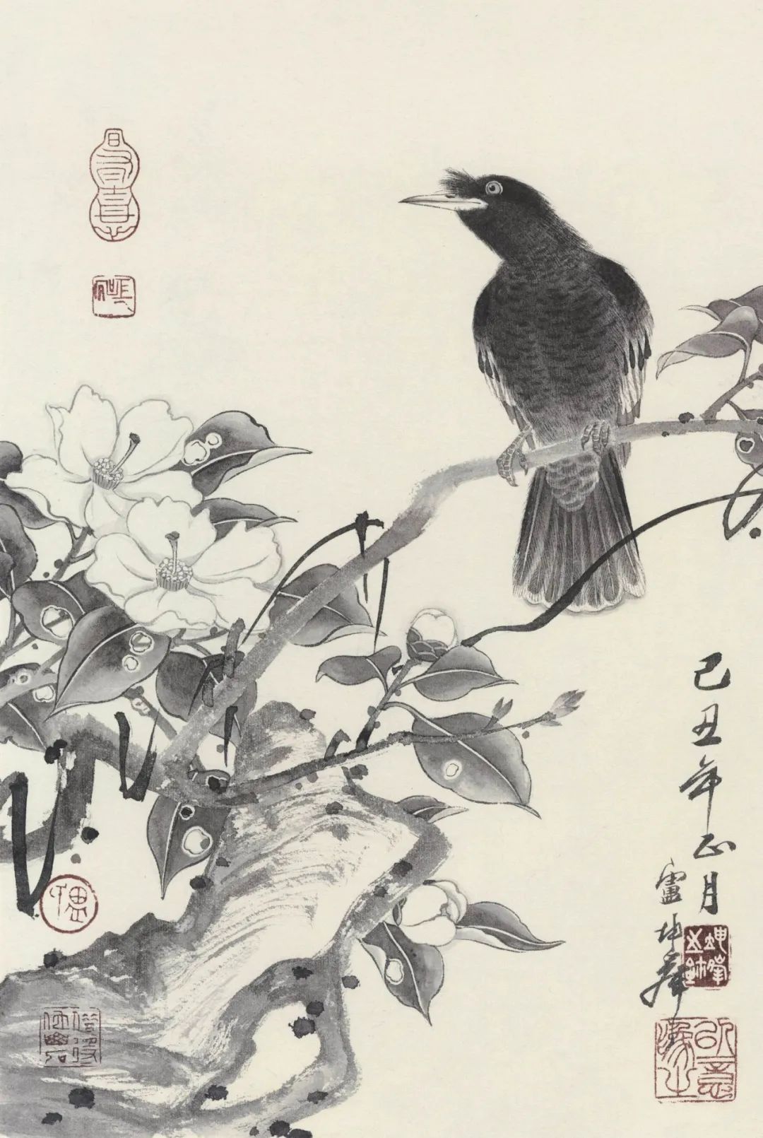 梅香兰馥,竹振鸟飞:《卢坤峰花鸟册》