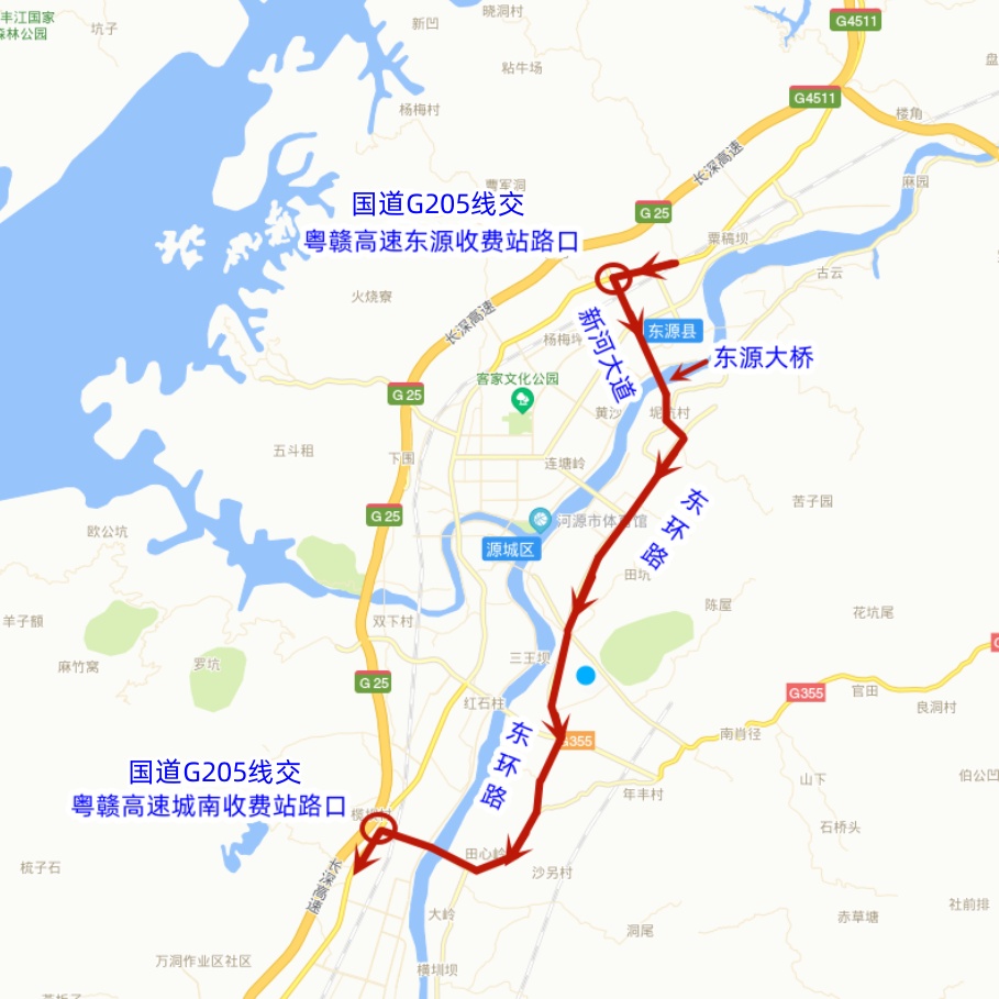 新205国道全程线路图图片