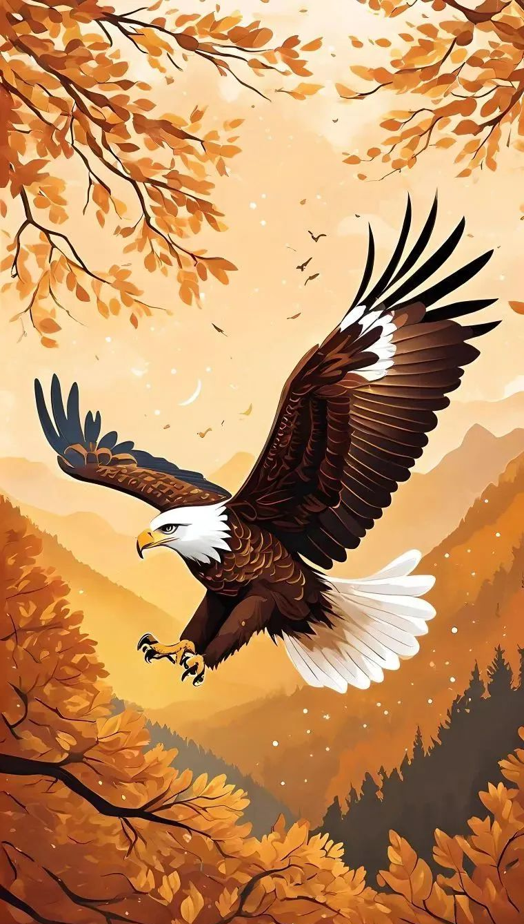 雄鹰展翅翱翔的壁纸美景,领略广阔天空的壮丽之旅