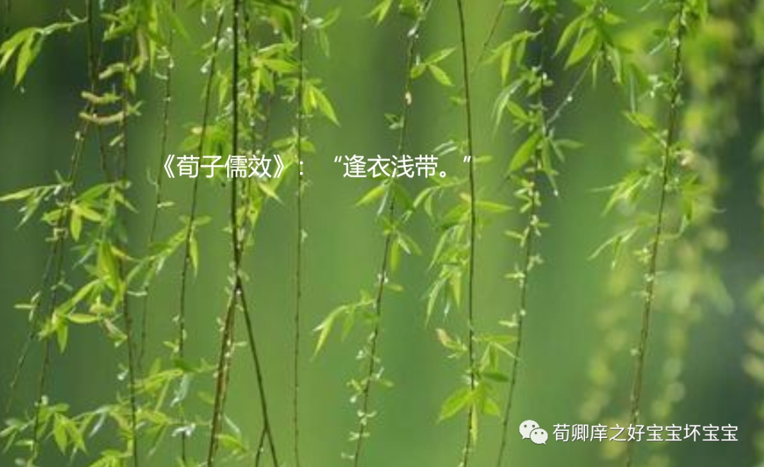 逢衣浅带-荀子四字成语荀卿庠读书会整理