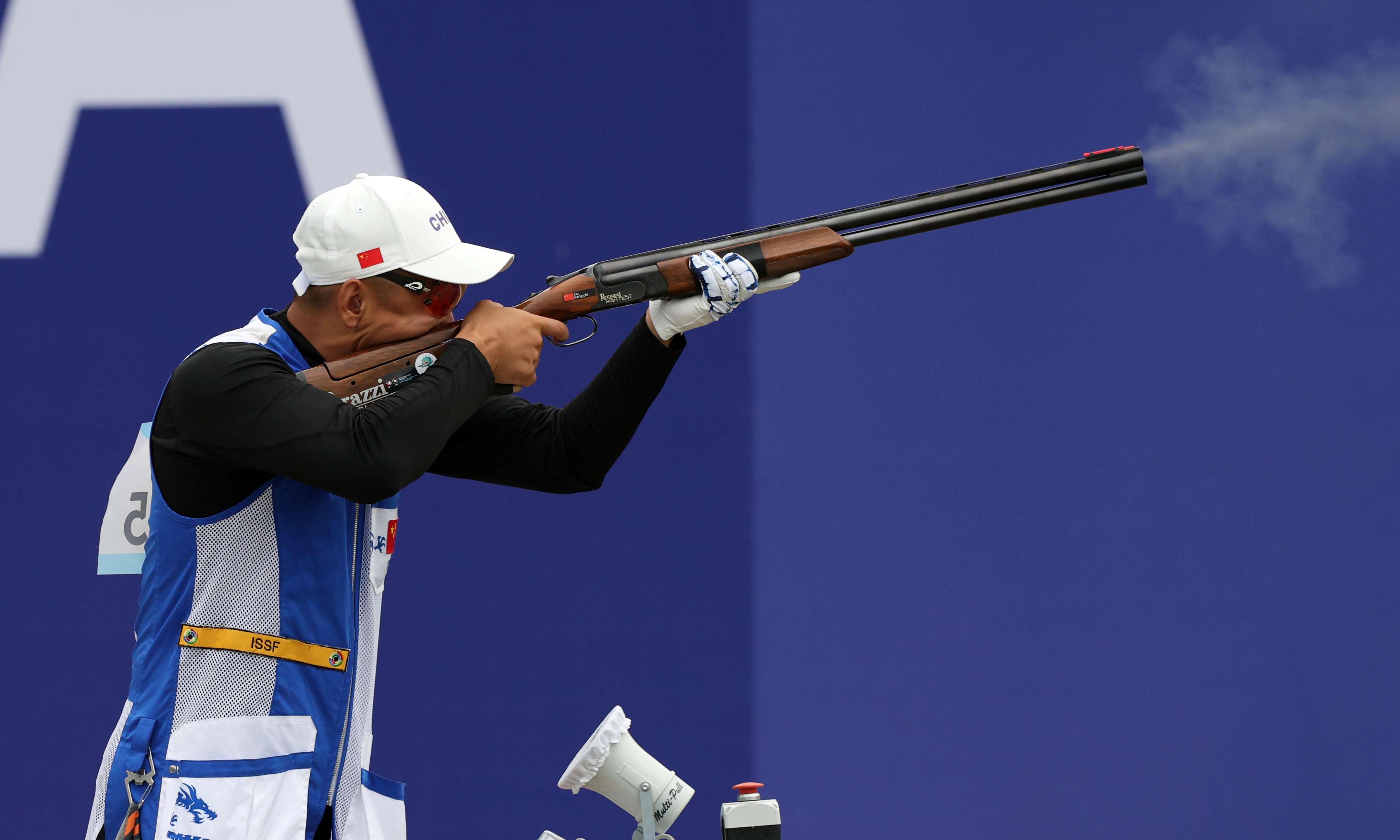 射击——男子双向飞碟75靶团体赛第一阶段赛况