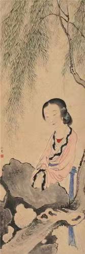 风华绝代的陆小曼,其仕女霞姿月韵,无愧民国"仕女画皇后"!