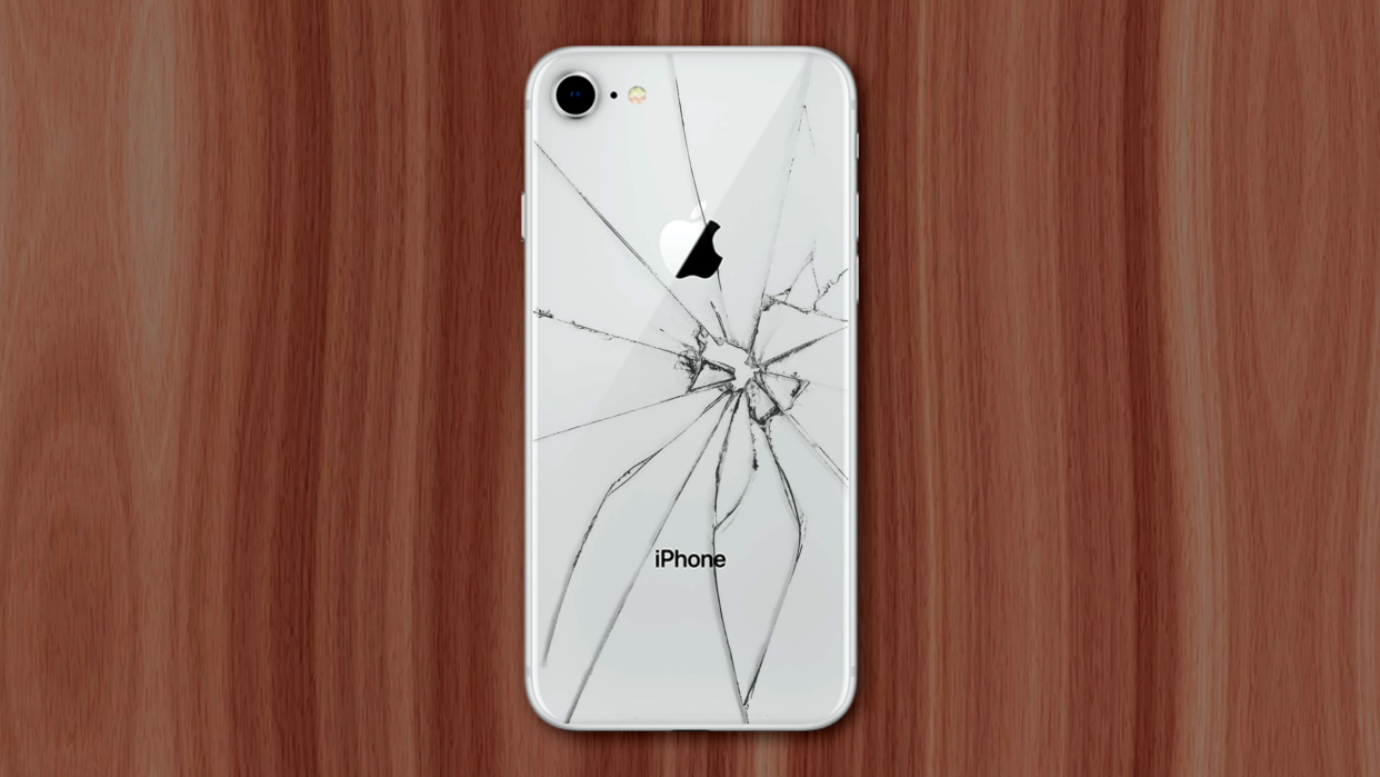 摔烂的手机图片