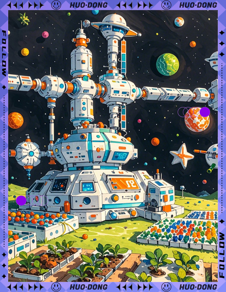 —探索未来太空农场与空间站的精彩作品集