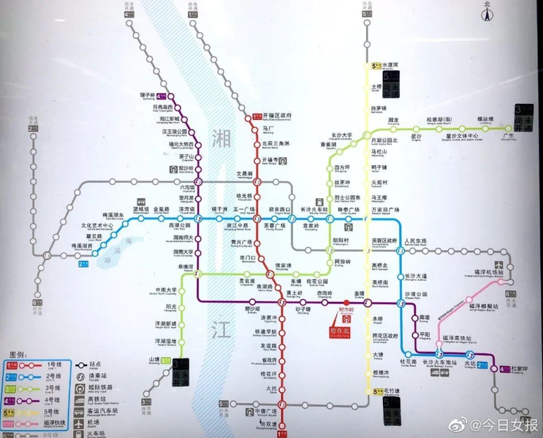 长沙地铁2号线 线路图图片
