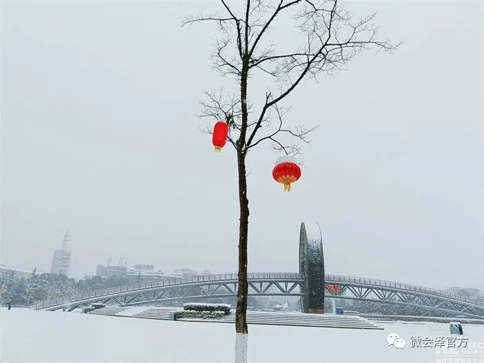 会泽公园雪景图片