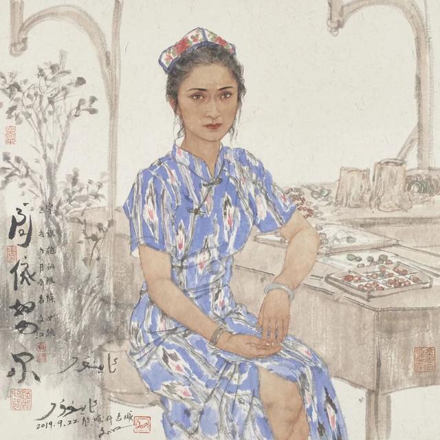 中国国家画院副院长于文江人物画作品欣赏