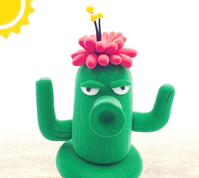 罗弗超轻粘土制作植物大战僵尸之仙人掌的详细教程图解