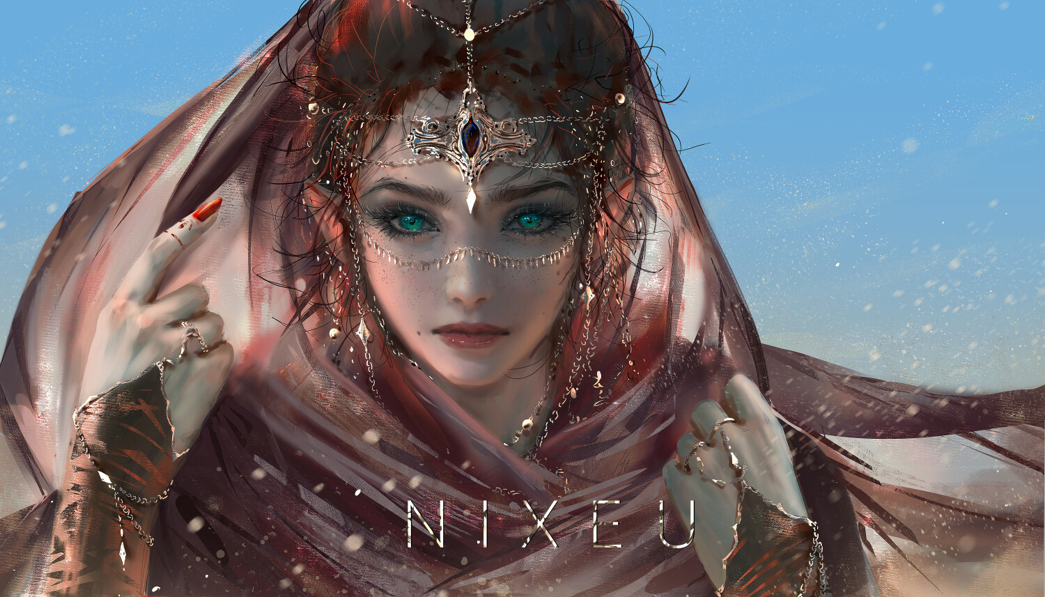 画师「nixeu」作品欣赏:华丽的欧美风格人物插画
