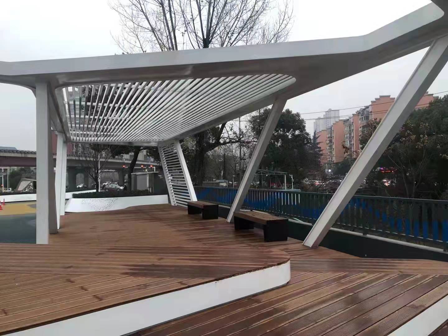 不锈钢广场廊架 大型不锈钢公园景观雕塑 凉亭廊架雕塑生产厂家