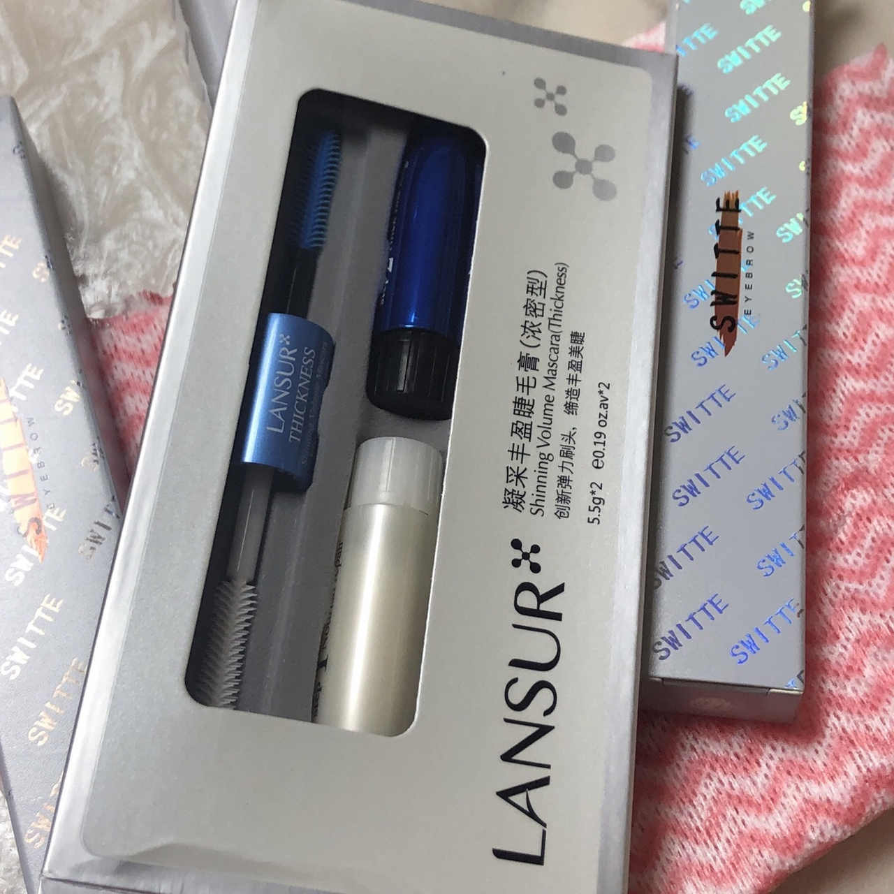 兰瑟睫毛膏纤长浓密卷翘根根分明防水女双头滋养官方旗舰店正品