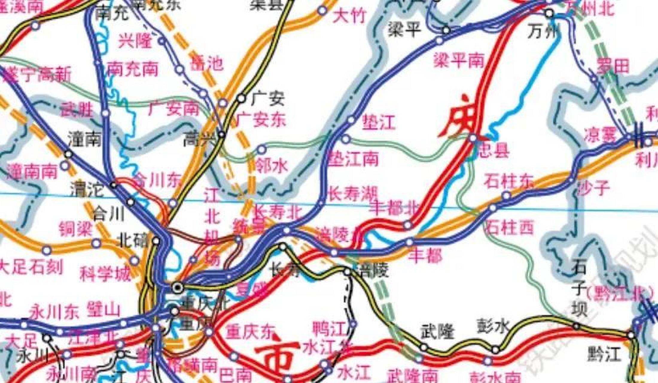 广安大竹梁平铁路规划图片