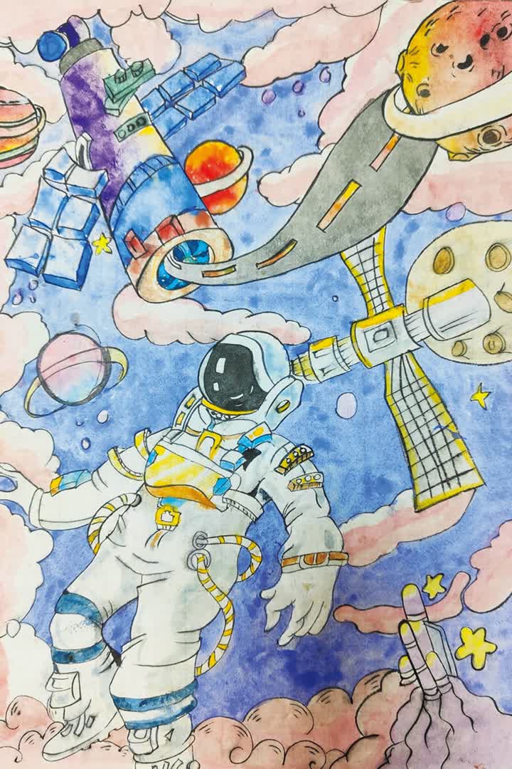 小画家作品再登太空