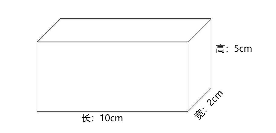 长方形的长宽高表示图图片