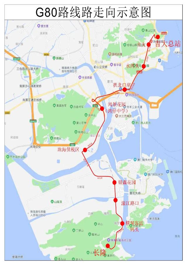 珠海公交线路图图片