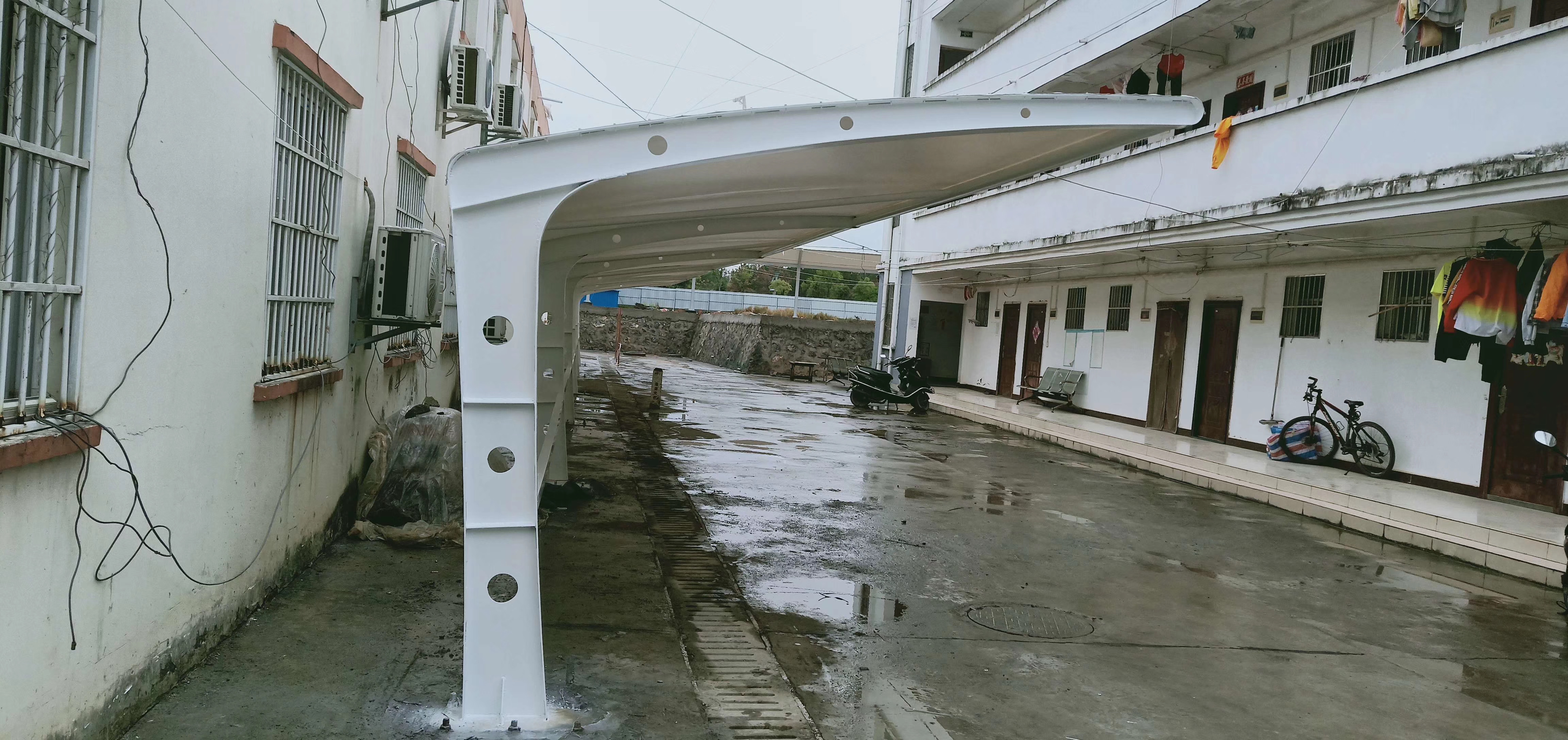 膜结构自行车棚