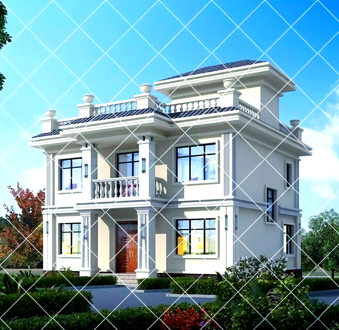 农村自建房新风尚:平屋顶别墅,美观实用两不误
