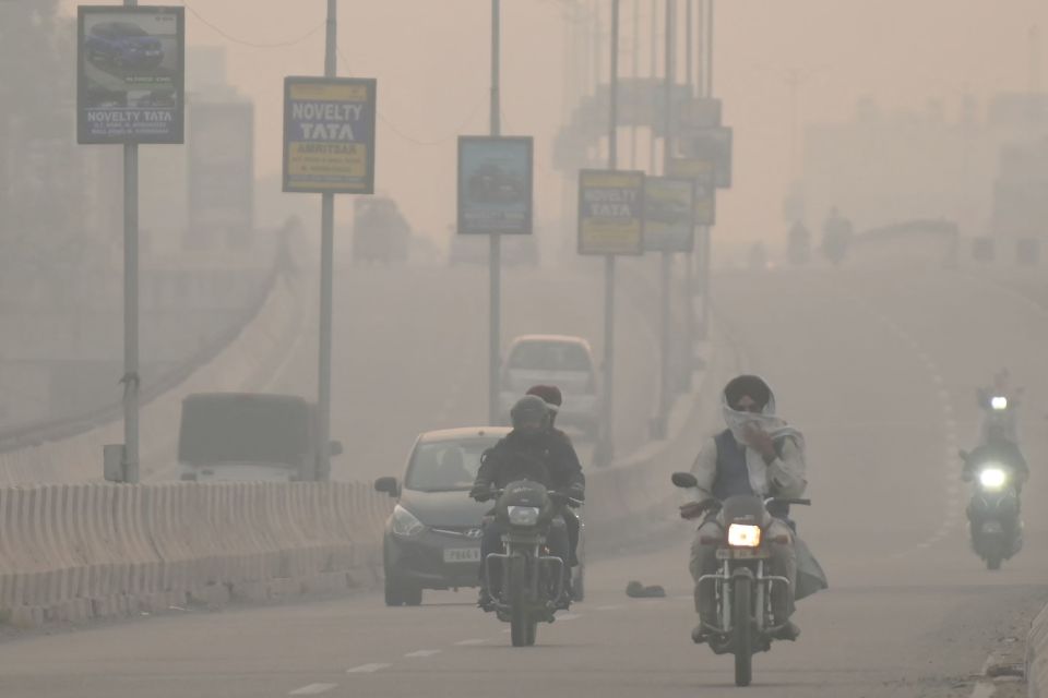 印度遭遇雾霾天气