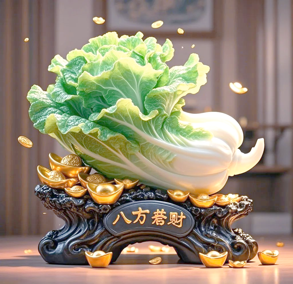 白菜聚财,好运相伴左右