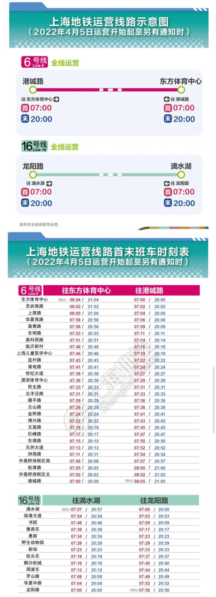 上海地铁16号线时刻表图片