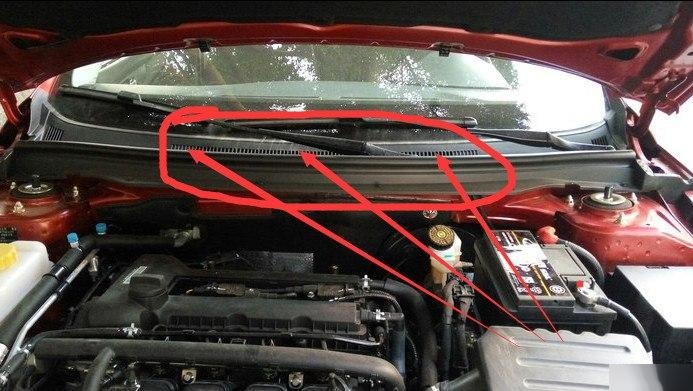 09款轩逸空调进气口在哪?