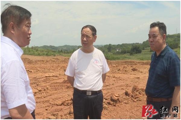 谭精益到白新高速公路二标(新宁段)检查征迁清零扫尾工作