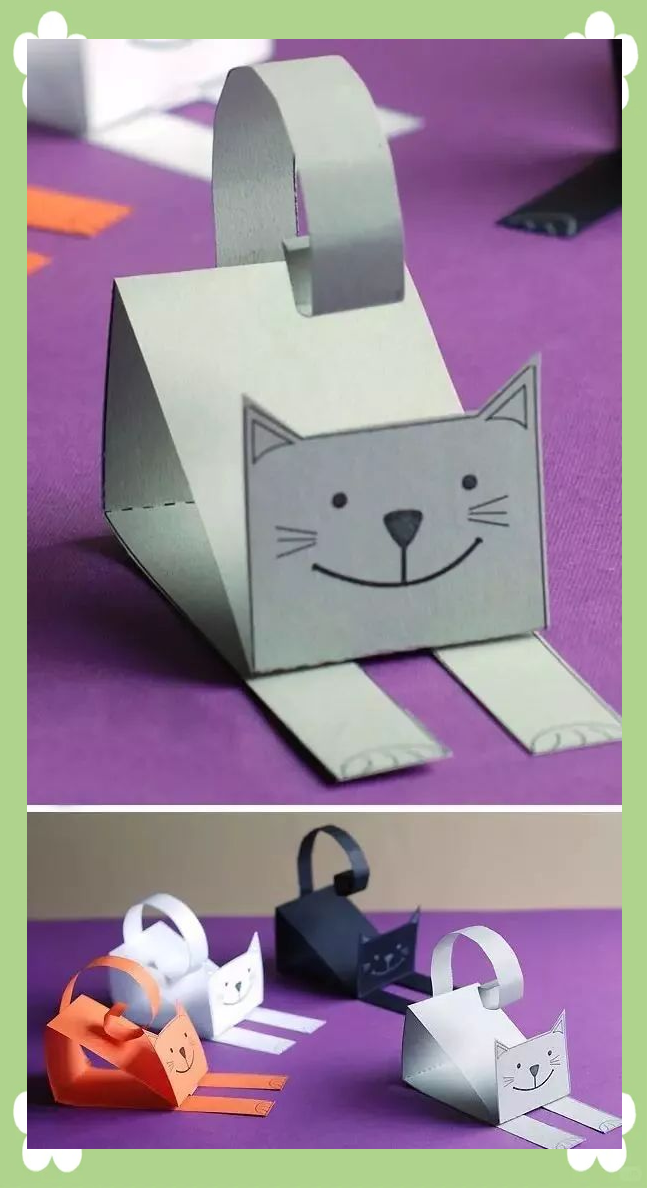用卡纸造立体小猫咪,简单易上手
