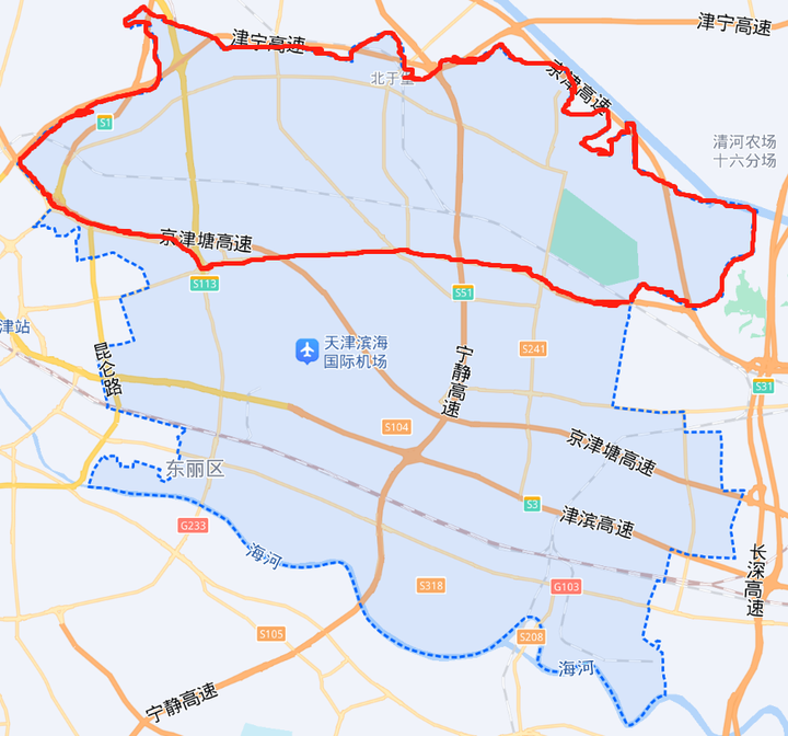 天津防范区地图图片