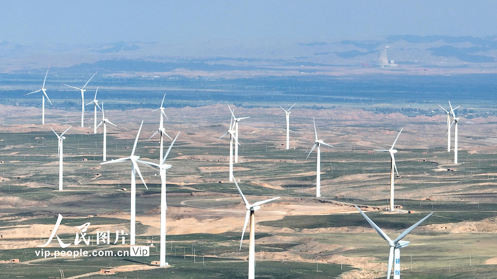 宁夏吴忠:戈壁风电助力绿色发展