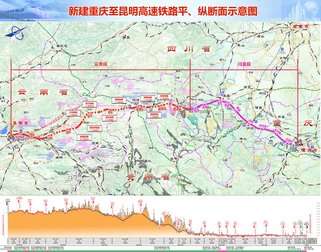 昆明到贵州高铁线路图图片