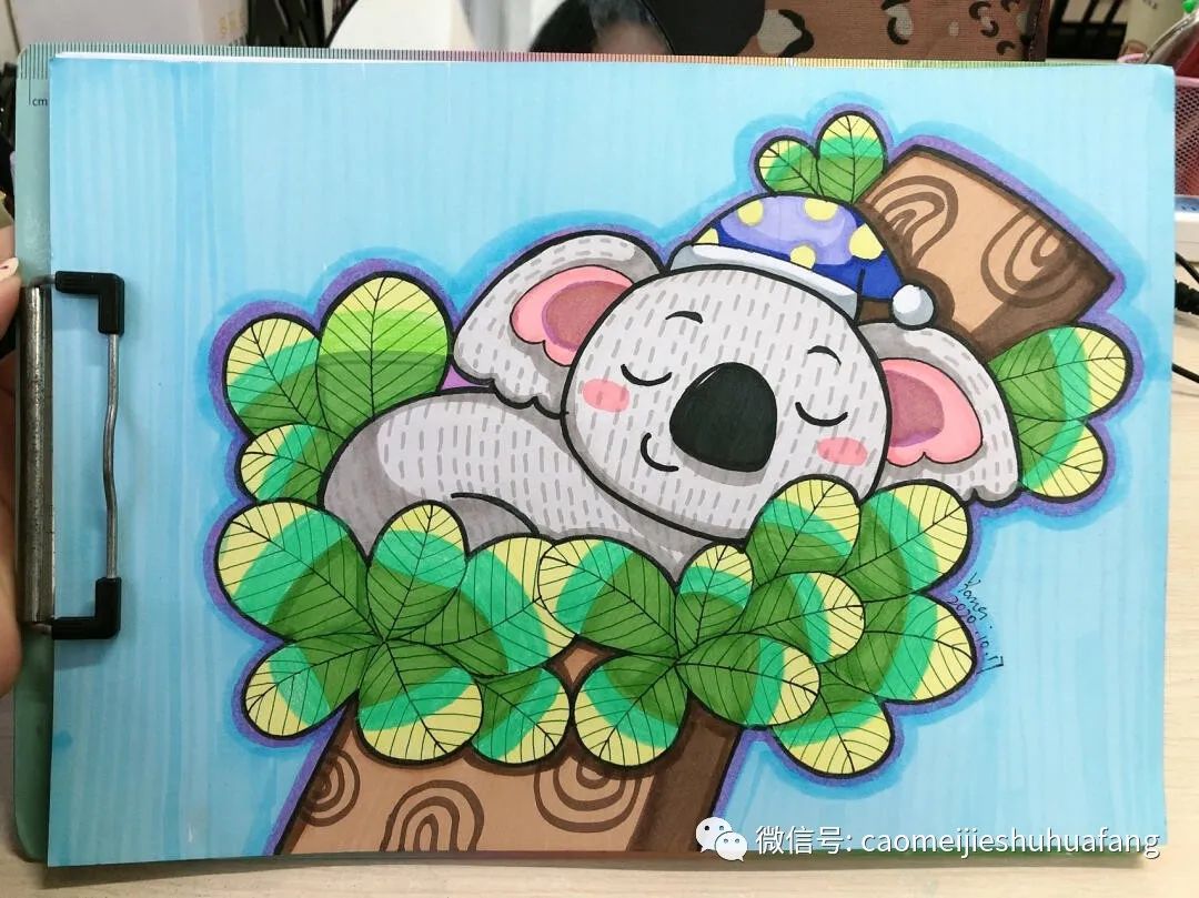 教程|儿童马克笔绘画《考拉》