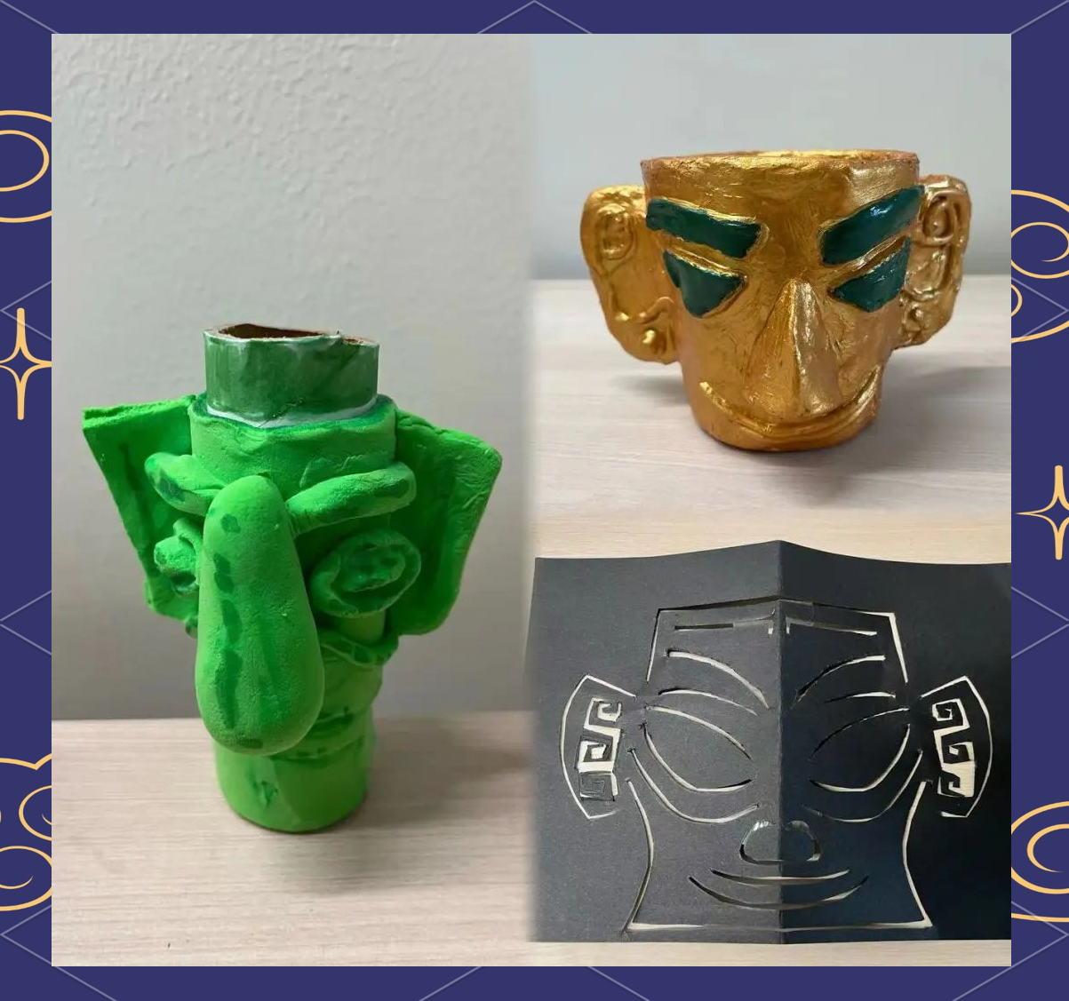 龙韵9班diy历史文物模型作品集,探寻中华文化瑰宝