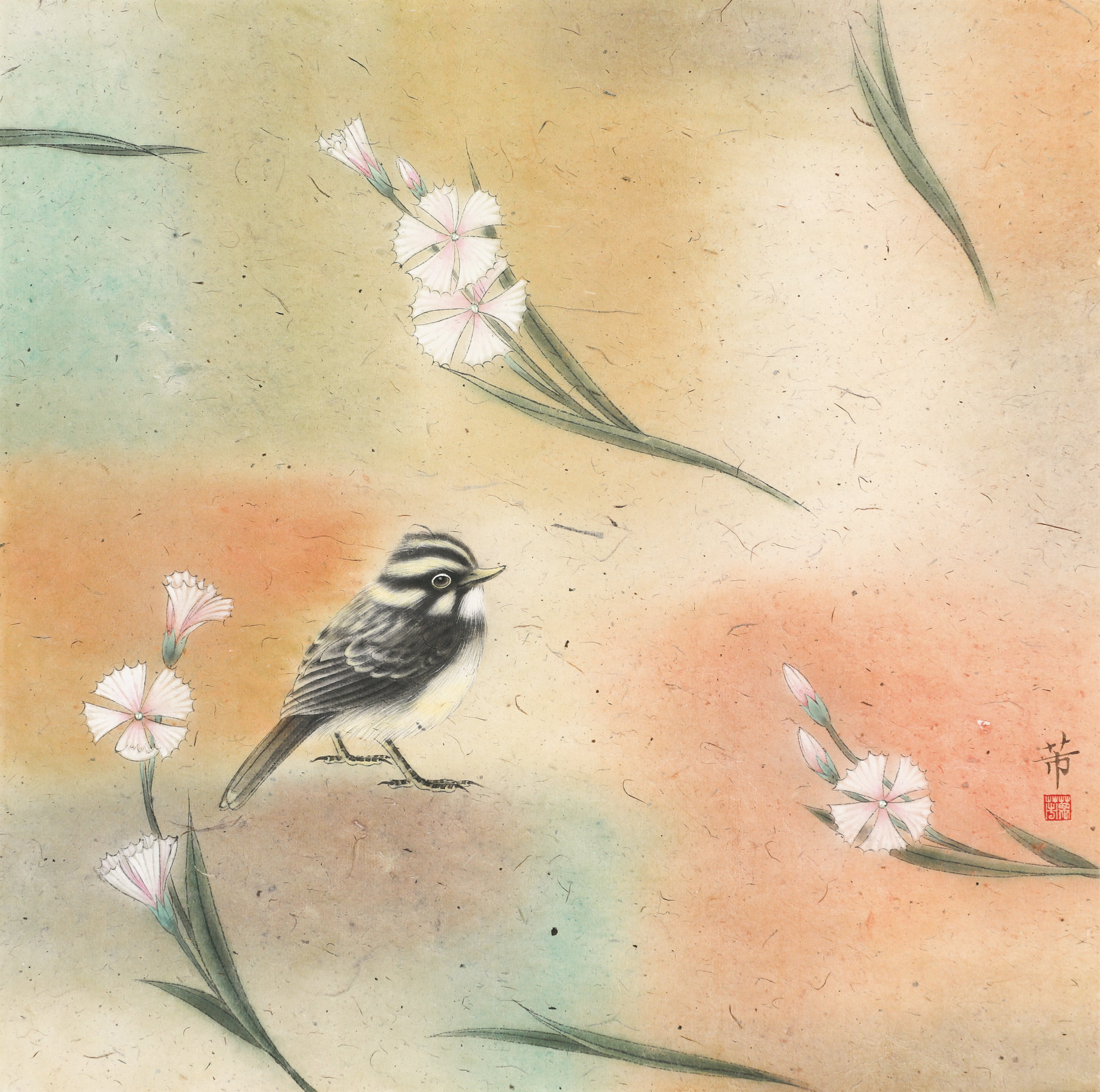 以传统花鸟画向着当代审美趣味迁徙,万芾工笔花鸟画展展出