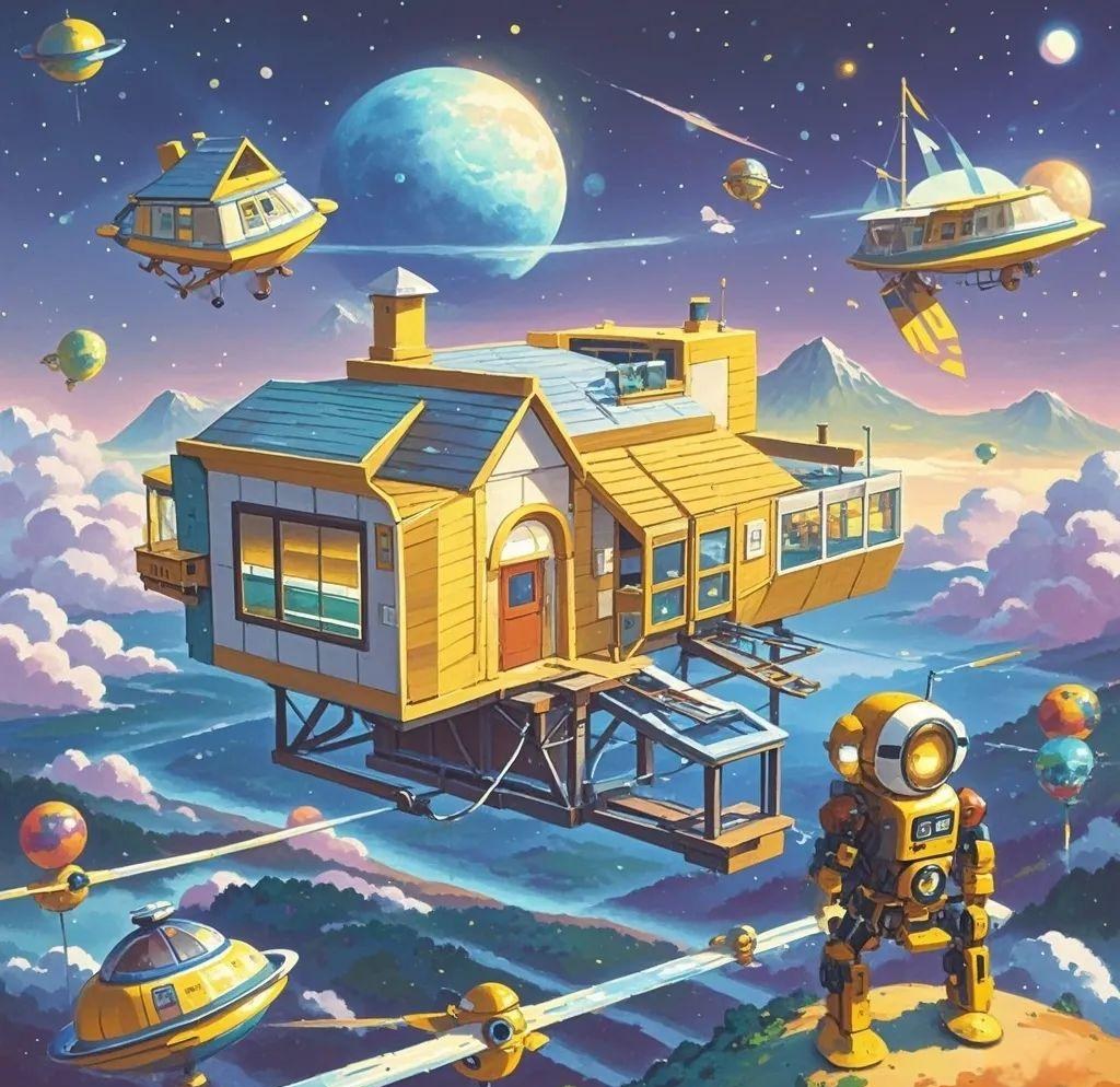 未来城市,智能机器人,航天航空,海洋科幻,多样主题绘画素材及技巧详解