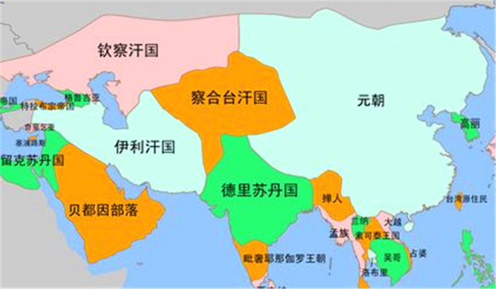 成吉思汗领土地图图片