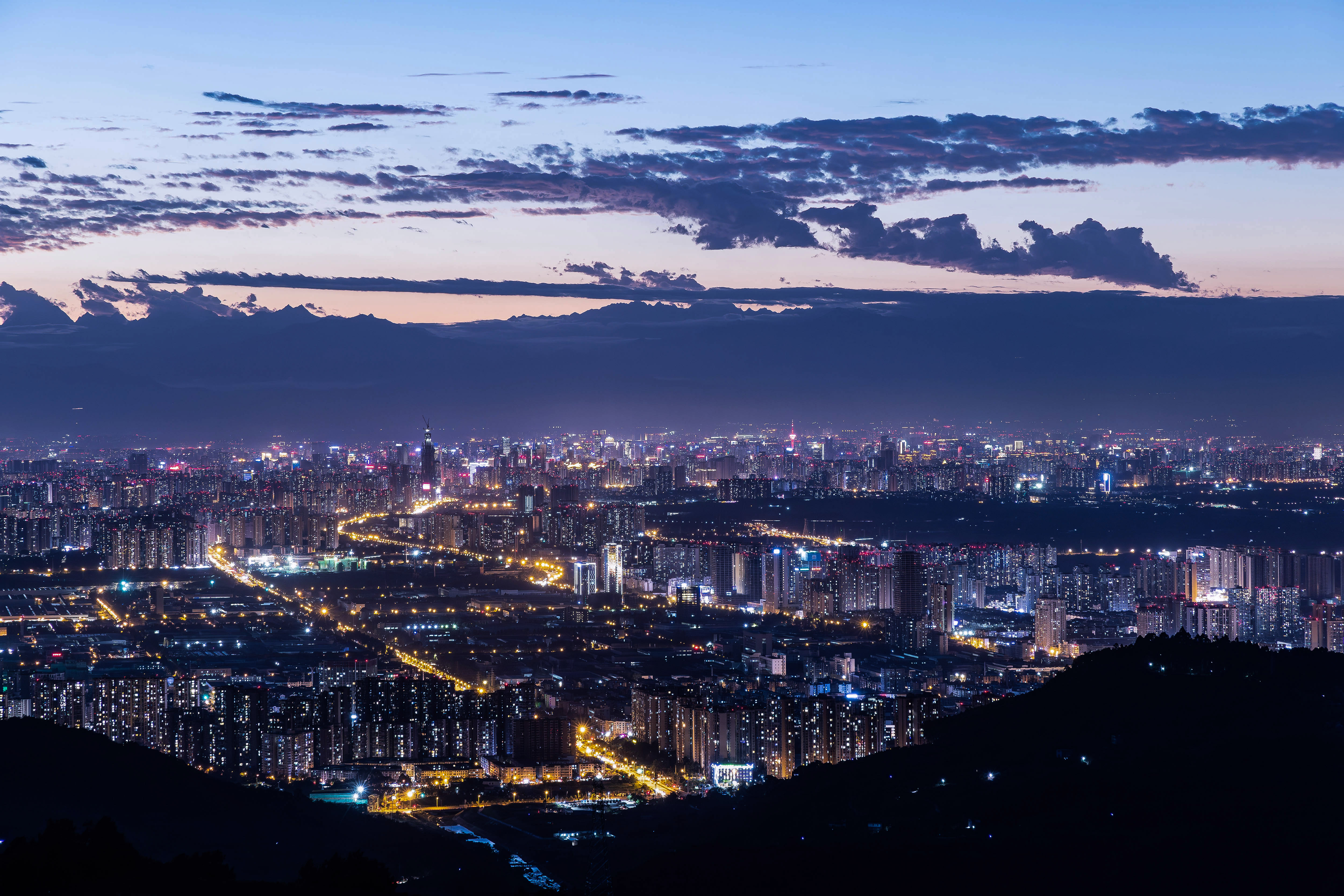 成都夜景 真实图片