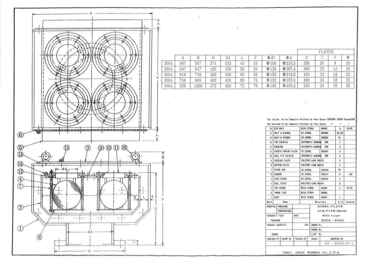 steel plate air pipe head 5k-200a hss-type船用钢板焊接透气帽