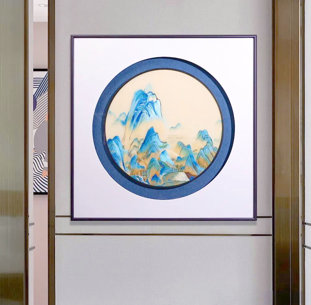 玄关墙装饰画推荐:多款手工刺绣画让你家更上档次