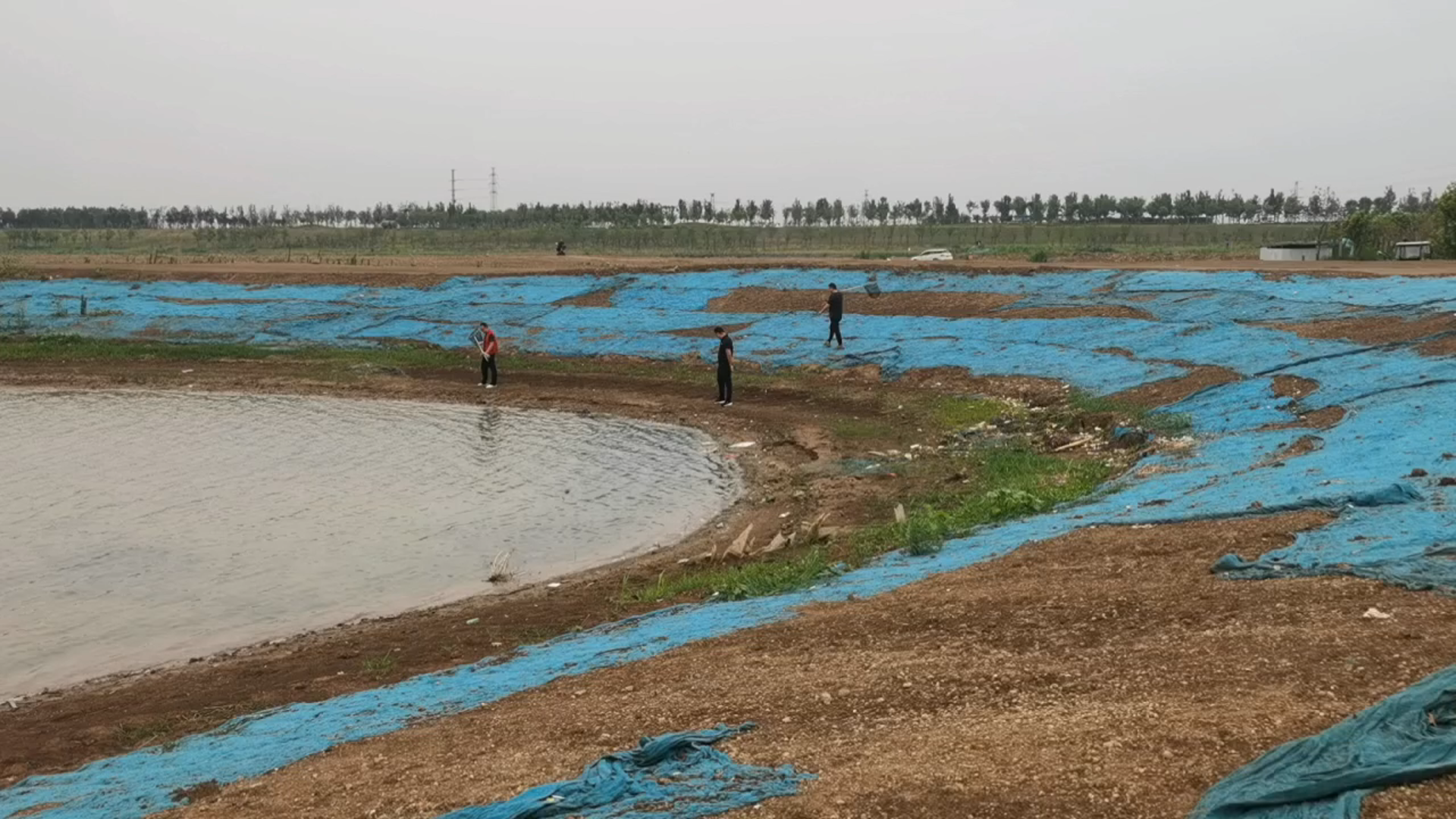 凤泉湖施工现状新乡市图片