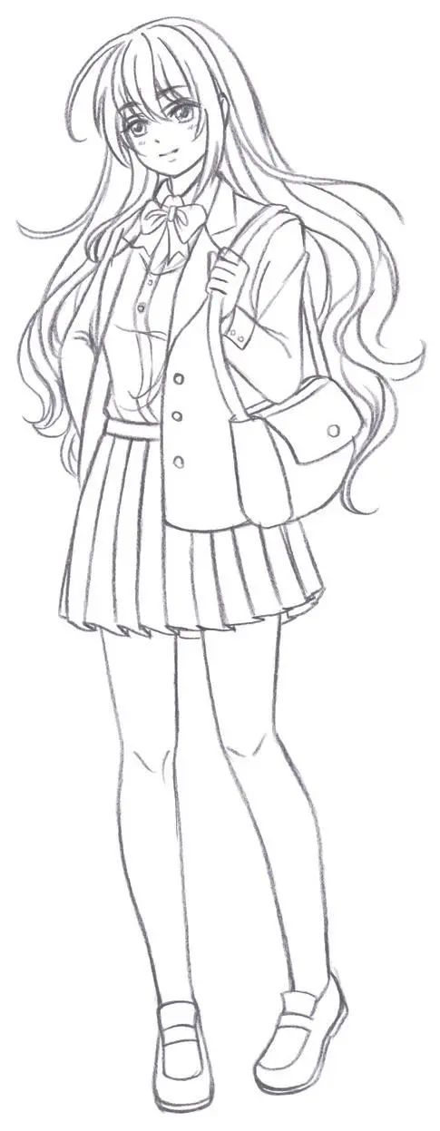 「动漫手绘」不同材质服饰褶皱参考,男士西装,女士衬衫褶皱参考